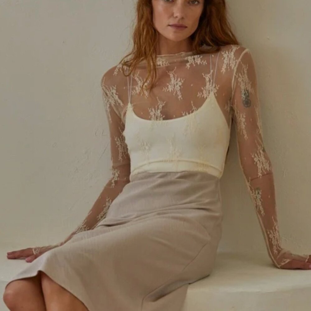 By Together Lace Long Sleeve Top